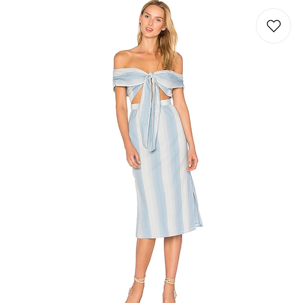 Rum runner dress blue stripe